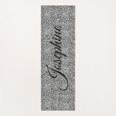 Zwart-wit sneeuwluipaard wild dier print yogamat (Voorkant)