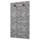 Zwart-wit sneeuwluipaardprint klembord (Links)