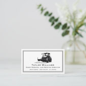 Zwart-wit sneeuwruimen en ijswerk visitekaartje (Staand voorkant)