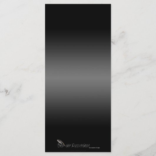 Zwart-wit Sneeuwvlok Bruiloft Menu (Achterkant)