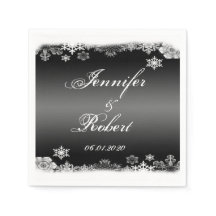 Zwart-wit Sneeuwvlok Bruiloft