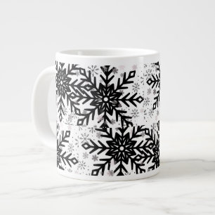 zwart-wit sneeuwvlok mok