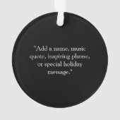 Zwart-wit Sneeuwvlok Muzieknoten Monogram Ornament (achterkant)