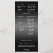 Zwart-wit Sneeuwvlokken Huwelijksprogramma Programmakaart (Achterkant)