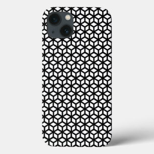 Zwart-wit snijpatroon iPhone 13 hoesje