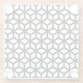 Zwart-wit snijpatroon glazen onderzetter (Achterkant)