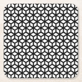 Zwart-wit snijpatroon kartonnen onderzetters (Voorkant)