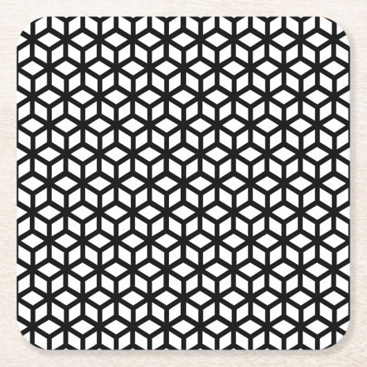 Zwart-wit snijpatroon kartonnen onderzetters (Voorkant)