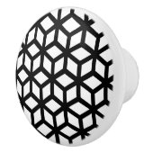 Zwart-wit snijpatroon keramische knop (Rechts)