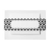 Zwart-wit snijpatroon uitnodigingen wikkel (Voorkant Voorbeeld)