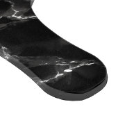 Zwart wit snijvlak - Uw brief Snijplank (Hoek)