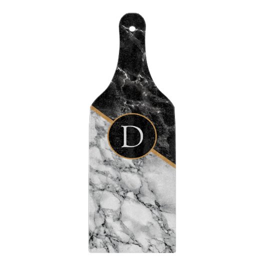 Zwart wit snijvlak - Uw brief Snijplank (Voorkant)