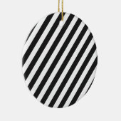 Zwart-wit Snoep Stripe Design Ornament (Rechts)