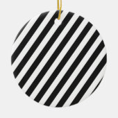 Zwart-wit Snoep Stripe Design Ornament (Voorkant)