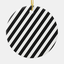 Zwart-wit Snoep Stripe Design Ornament