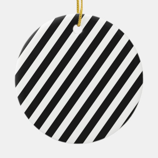 Zwart-wit Snoep Stripe Design Ornament (Voorkant)
