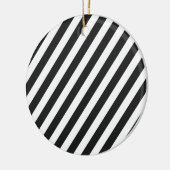 Zwart-wit Snoep Stripe Design Ornament (Links)