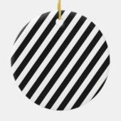 Zwart-wit Snoep Stripe Design Ornament (Achterkant)