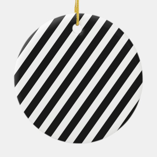 Zwart-wit Snoep Stripe Design Ornament (Achterkant)