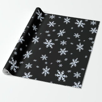 Zwart-wit Snowflake-patroon Cadeaupapier