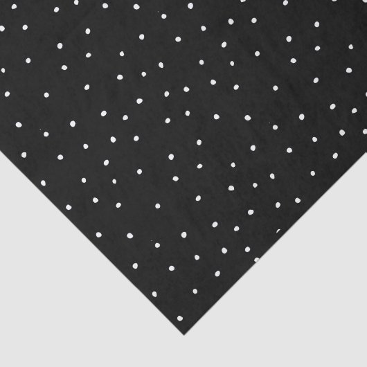 Zwart-wit Snowy Stippen | Bewerkbare kleuren Tissuepapier (Detail)