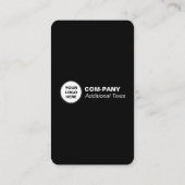 Zwart Wit Sociale Iconen QR Code Minimalistisch Aa Visitekaartje (Achterkant)