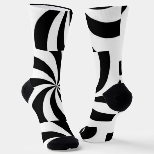 Zwart-wit Sokken (Gebogen)