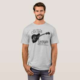 Zwart-wit Sorensen VX mandolin t-shirt