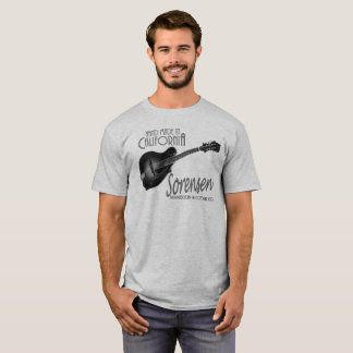 Zwart-wit Sorensen VX mandolin t-shirt