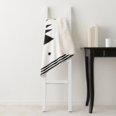 Zwart-wit Southwest-ontwerp Sherpa Deken (In situ)