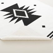 Zwart-wit Southwest-ontwerp Sherpa Deken (3/4)