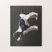 Zwart-wit Spaniël Legpuzzel (Verticaal)