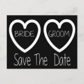 Zwart-wit sparen het Briefkaart van de Datum van h (Voorkant)