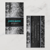 Zwart-wit Sparkles & Glitter Patroon Visitekaartje (Voorkant / Achterkant)