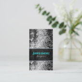 Zwart-wit Sparkles & Glitter Patroon Visitekaartje (Staand voorkant)