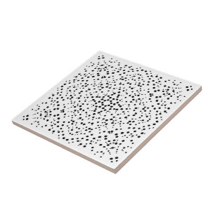 Zwart-wit spatspatpatroon Abstract  Tegeltje