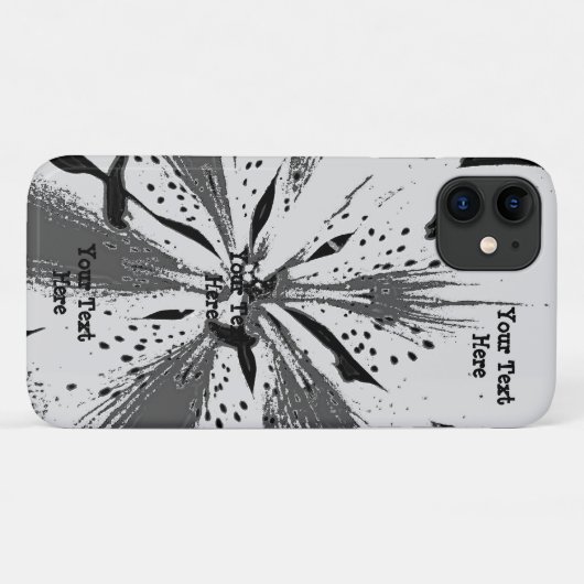 zwart - wit spatten abstracte straatstijl Case-Mate iPhone case (Achterkant (horizontaal))