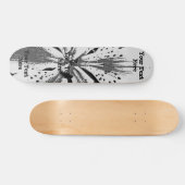 zwart - wit spatten abstracte straatstijl persoonlijk skateboard (Horizontaal)