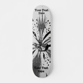 zwart - wit spatten abstracte straatstijl persoonlijk skateboard