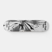 zwart - wit spatten abstracte straatstijl skateboard (Horizontaal)