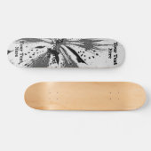 zwart - wit spatten abstracte straatstijl skateboard (Horizontaal)