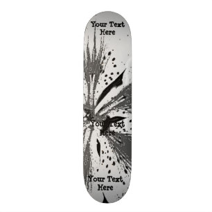 zwart - wit spatten abstracte straatstijl skateboard