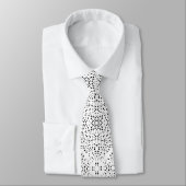 Zwart-wit Spatter Dot Art Pattern Abstract Stropdas (Gebonden)