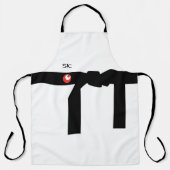Zwart wit, speciaal aangepast, Aziatisch stijlvol, Schort (Voorkant)