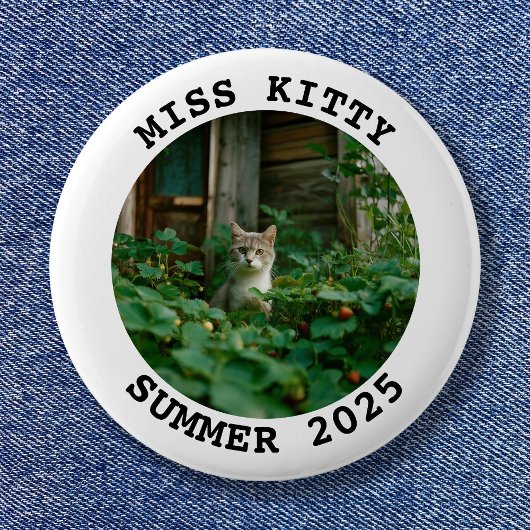 Zwart-wit, speciaal aangepast rond foto-Lijst Ronde Button 5,7 Cm