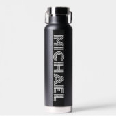 Zwart-wit, speciaal ontworpen naam vacuüm verzegel waterfles (Voorkant)