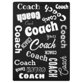 Zwart-wit, speciaal voor Coach ontworpen cadeaunaa Klembord (Achterkant)