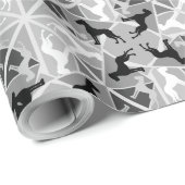 Zwart-wit speelse Great Dane-patroon  Cadeaupapier (Rol Hoek)