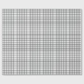 Zwart-wit speldenartan cadeaupapier (Vlak)