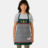 Zwart wit speldenbrood Groen Klein Schort (Insitu)